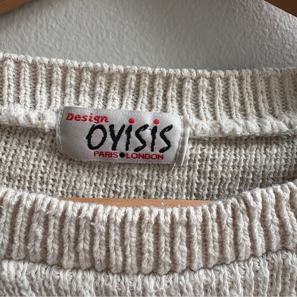 Cream Sweater with Black Mustache Design - Picture 3 of 8